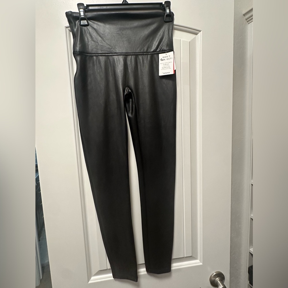 SPANX Faux Leather leggings-Brand New!